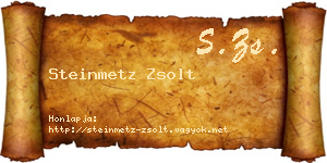Steinmetz Zsolt névjegykártya